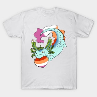 Lesbian Strawberry Axolotl T-Shirt